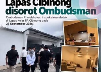 Lapas Cibinong Jadi Sorotan Nasional, Fasilitas Mewah Ditemukan dan Penghuninya Masih Didalami