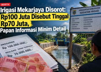 Irigasi Mekarjaya Disorot: Rp100 Juta Disebut Tinggal Rp70 Juta, Papan Informasi Minim Detail