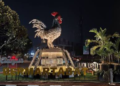 Tugu Ayam Pelung dari Ratusan Knalpot Bising Diresmikan di Cianjur
